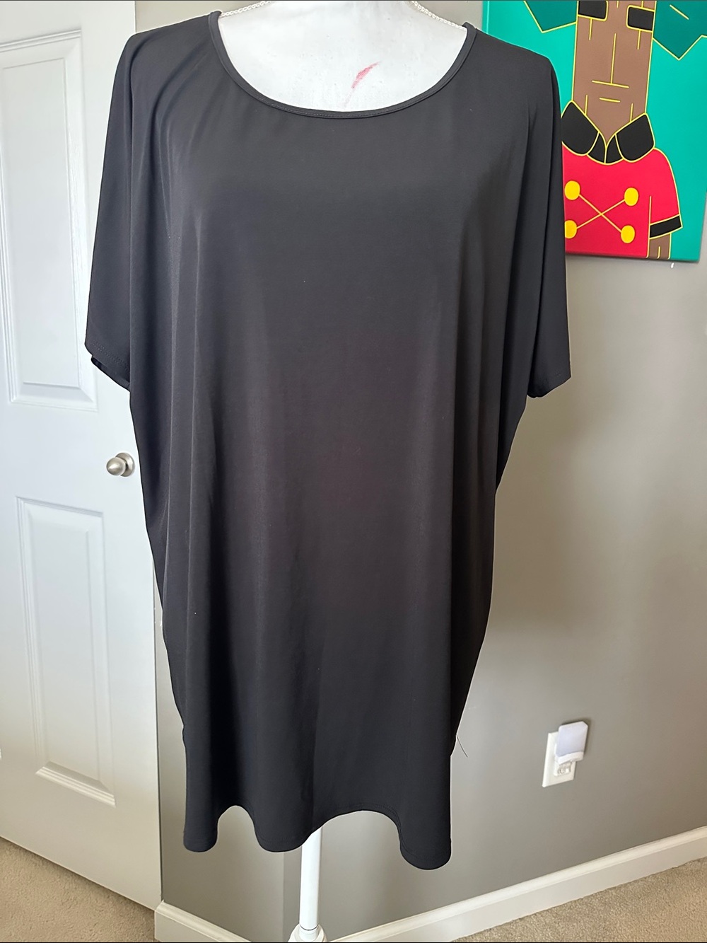 Piphany Black Women's Relaxed Tunic Top